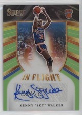 2020 Select In Flight Signatures Neon Green Prizm 7/99 Kenny Walker Sky Auto 6l7