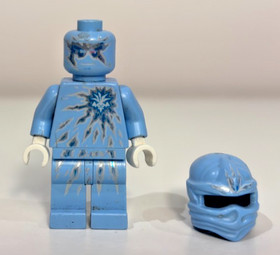 LEGO Ninjago NRG Zane Minifigure Ice Ninja Gold Lightning Rare &ndash; Cracked