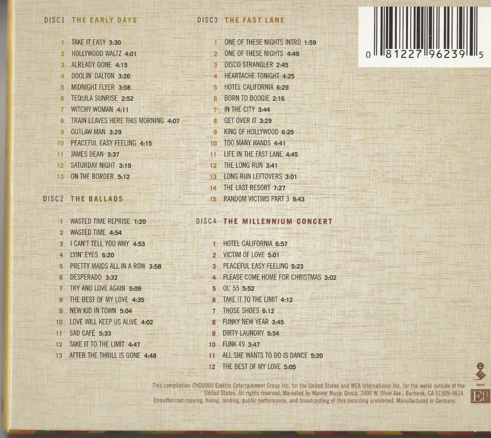 Selected Works 1972-1999 von Eagles - 4 CD Box - - Bild 2 von 2