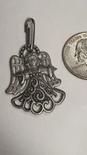 Zip Clip Pewter Angel Zipper Pulls Charm Bag Purse Jacket Backpack Keychain 1C8