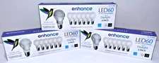 18 pack FEIT #1300539 Dimmable LED Enhance Daylight Light Bulbs (8.8w=60W) LED60