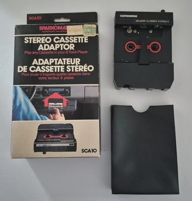 Adaptateur stéréo 8 pistes vers cassette Sparkomatic rétro