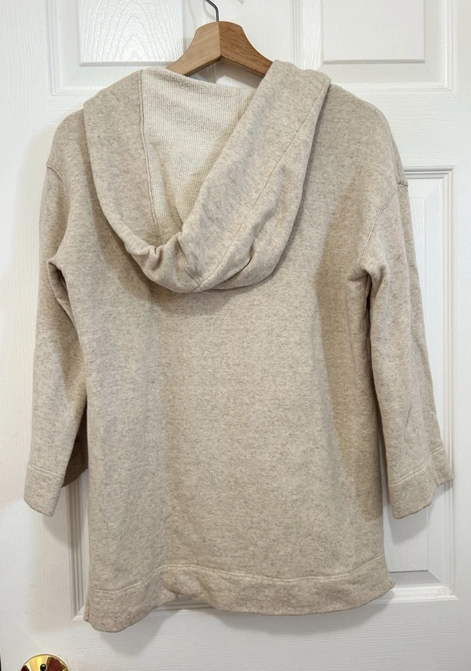 James Perse Sudadera con Capucha Mujer 0 Beige Manga 3/4 Pullover Sudadera Informal Adulto Foto 2 de 4