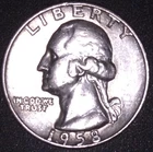 1958-D WASHINGTON QUARTER 25C