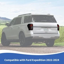 Smoked Tail Light Cover Rear Light Lamp Trim Guards Compatible with Ford