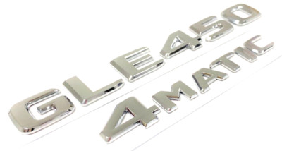 #2 CHROME GLE450+4MATIC MERCEDES GLE450 LIFTGATE REAR TRUNK EMBLEM BADGE PLATE