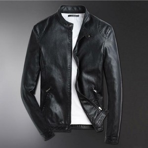jaqueta de couro fino masculina