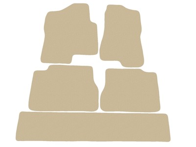 Velour Fußmatten für Cadillac Escalade II 2002-2006 3 Sitzreihen, Beige x14 Rand