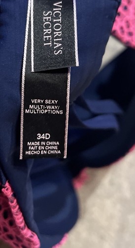 Victoria's Secret BH Gr. 34D blau pink sehr sexy Multi Way mehrere Optionen - Bild 3 von 4