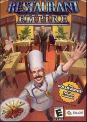 Restaurant Empire w/ Manual PC CD manage kitchen waiters staff business sim game