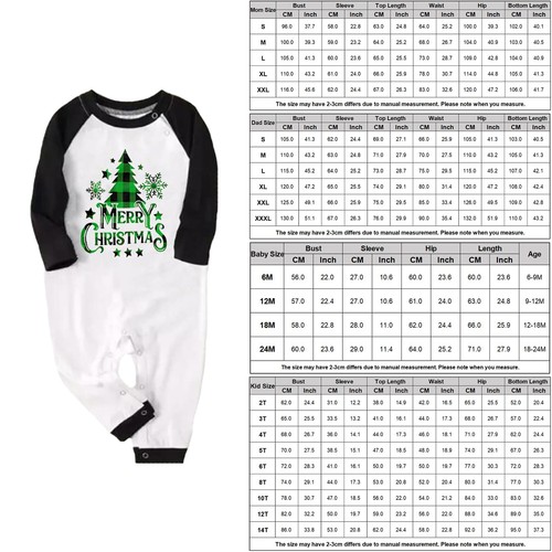 Family 2 Pieces Pajamas Set Casual Christmas Tree Print Elastic Waist Daily Suit - Picture 80 of 84