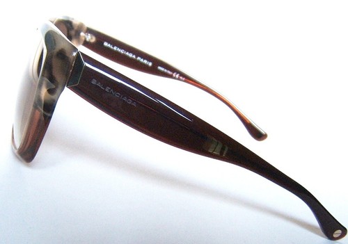 BALENCIAGA BAL 0081/S ITC0D BROWN MARBLE VINTAGE BUTTERFLY SQUARE SUNGLASSES - Picture 2 of 6