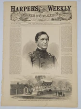 Harper's Weekly 4/15/1865   Ft Steadman VA  Bentonsville NC /Lincoln as reporter