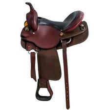 Premium Leather Western Barrel Racing Horse Saddle Tack Set Size 14" to 18"