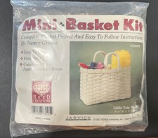 Vintage JADVICK Reed Creations MINI BASKET KIT by Nancy Gruber Little Tote