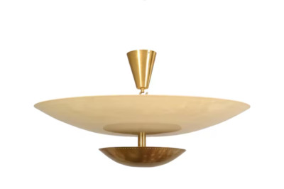 6 Light Ceiling Flushmount light Pendant Mid Century Raw Brass Sputnik chandelie