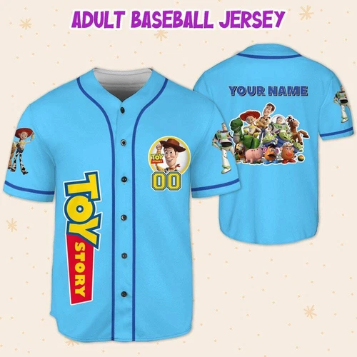 Personalize Disney Toy Story Baseball Jersey, Custom Toy Story Disney Baseball Jersey