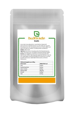 4x 500 g Inulin | Pulver | Glutenfrei | Vegan | Süßungsmittel | Buxtrade
