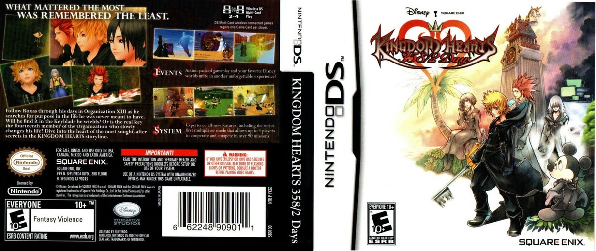 Kingdom Hearts 358/2 Days DS Case Cover Art Work Only | eBay
