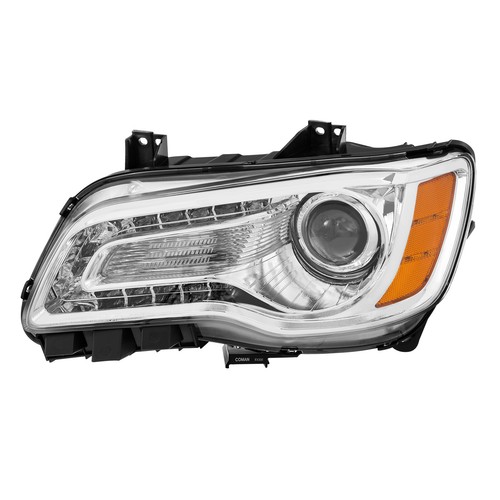 2PCS Chrome Amber LED DRL Projector Headlights For 11-23 Chrysler 300 w/ Bulbs - Picture 11 of 17