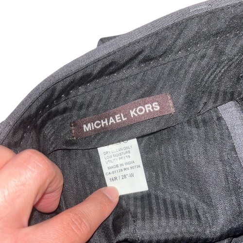 Michael Kors Boy’s Youth Pleated Dress Pants SIZE 16 REGULAR 28 inch Waist GRAY - Picture 9 of 10