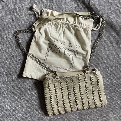 Jangi Leather Bag Chic Boho Funky Crossbody Circular Chain