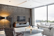 Natural Stone Anthracite Bathroom Wall Panels Cladding Shower PVC Pk of 4