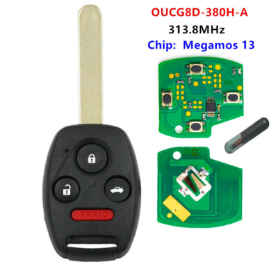 Replacement Head Remote Key 313.8MHZ ID13 for 2005-2006 Honda CR-V OUCG8D380HA