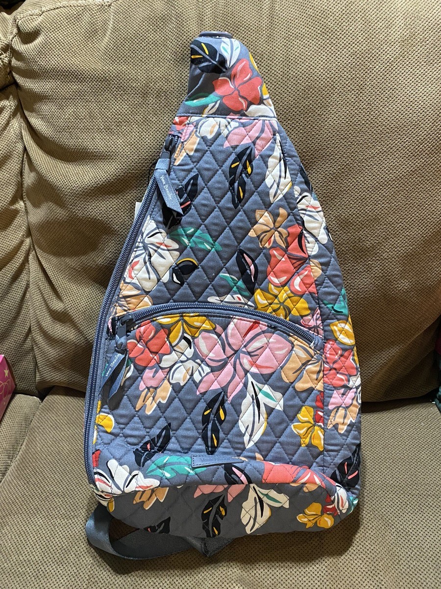 Vera Bradley Coastal Paradise Small Essential Sling Backpack NWT MSRP $99 Outlet Essential Sling Backpack - Polyester | Vera Bradley  main image 4