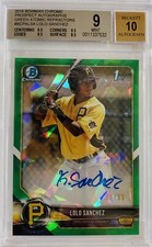 2018 Bowman Chrome Lolo Sanchez 1st Bowman Auto Green Shimmer /#75 BGS Invest!