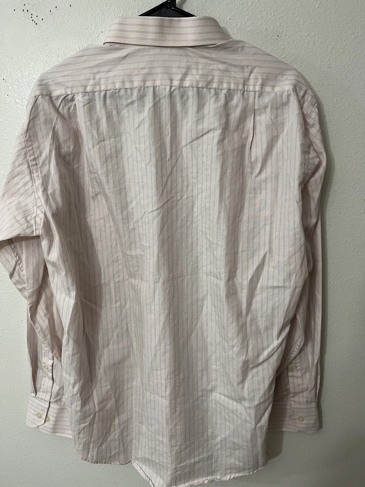 Camisa de vestir para hombre Geoffrey Beene 16,5-34/35 rosa a rayas Foto 2 de 4
