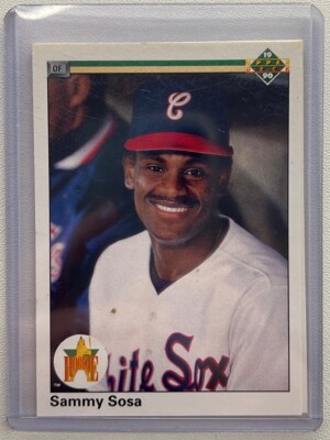 1990 Sammy Sosa Upper Deck Baseball Card # 17 - Error Card - Extremely Rare 