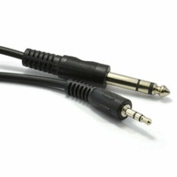 6,35Mm Stereo Klinkenstecker Auf 3,5Mm Stereo Klinkenstecker Kabel 25Cm Schwarz