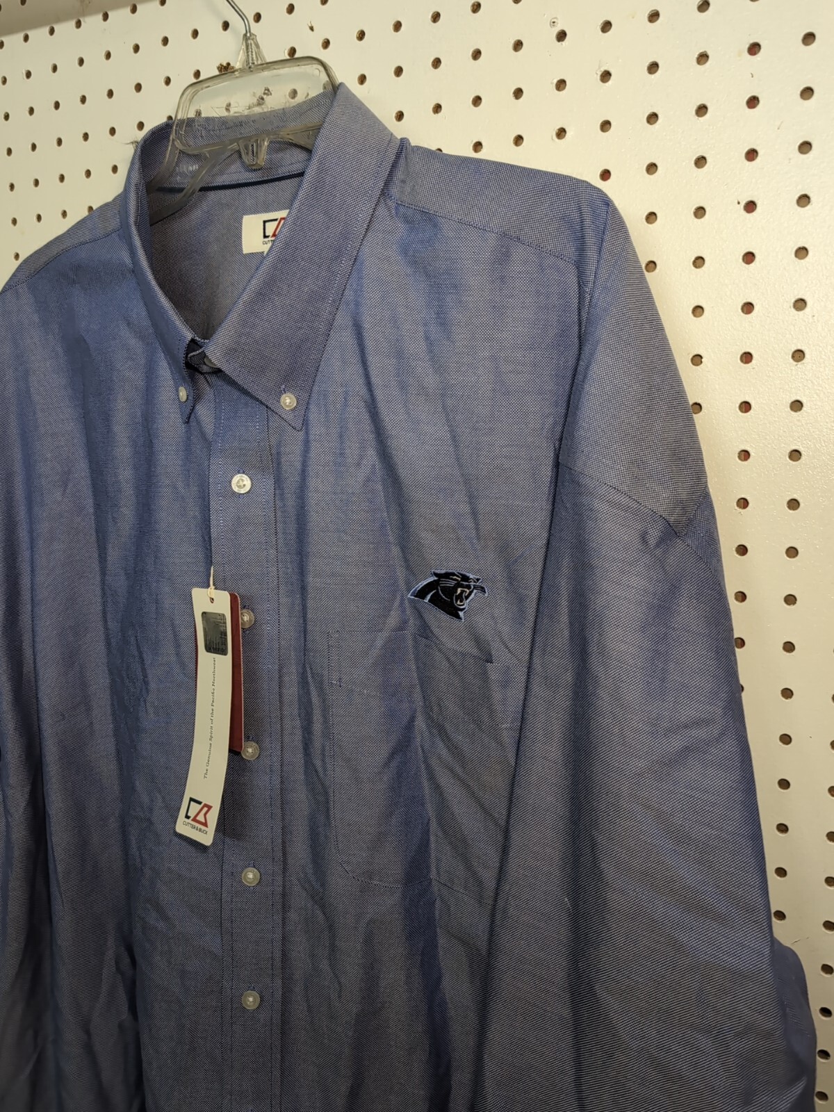 Carolina Panthers-Cutter & Buck CB-Men's Button Up Shirt Sz 3XT/3TGL Long Sleeve