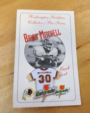 Brian Mitchell Washington Redskins Gatorade Pin & Super Bowl XXVI Champs Button