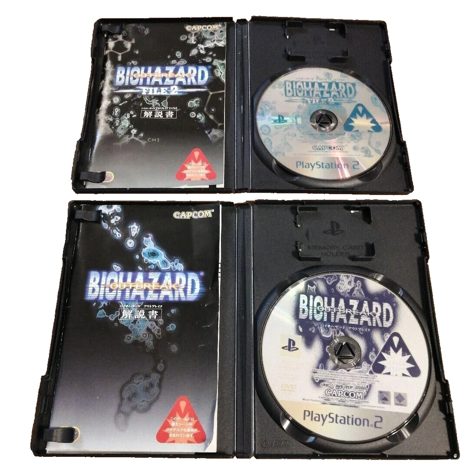 CAPCOM Resident Evil Biohazard Outbreak 1&2 Code Veronica Set of 4 PS2 Tested  - Image 4 of 4