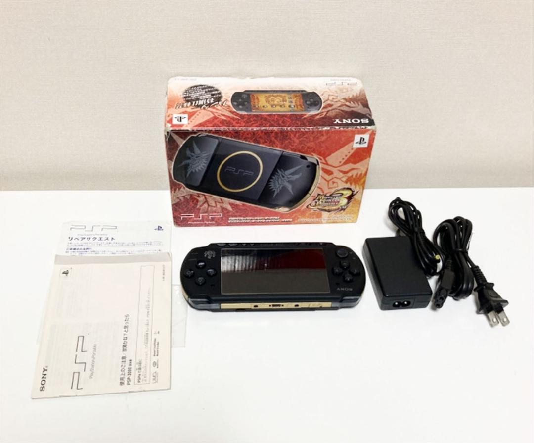 Monster Hunter Limited PSP 3000 MHB Matte Black Gold 3rd Monster Hunter Limited PSP 3000 MHB Matte Black Gold 3rd