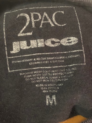 Camiseta Tupac Poetic Justice Juice Película Error de Impresión De Colección M Negra Para Hombres Med - Imagen 6 de 12