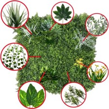 Best Artificial 1m x 1m Living Green Wall Hedging Garden Panel Mat - UV Stable