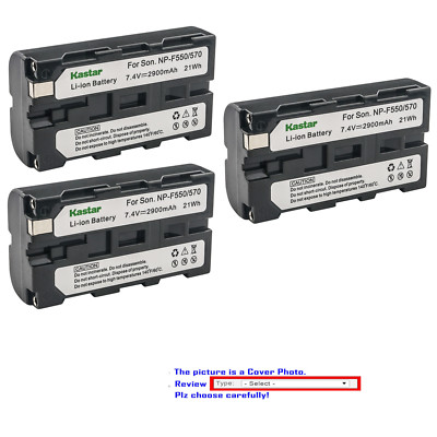 Kastar Replacement Battery for Sony NP-F550 CVX-V18NSP DCR-TV900 DCR-VX1000