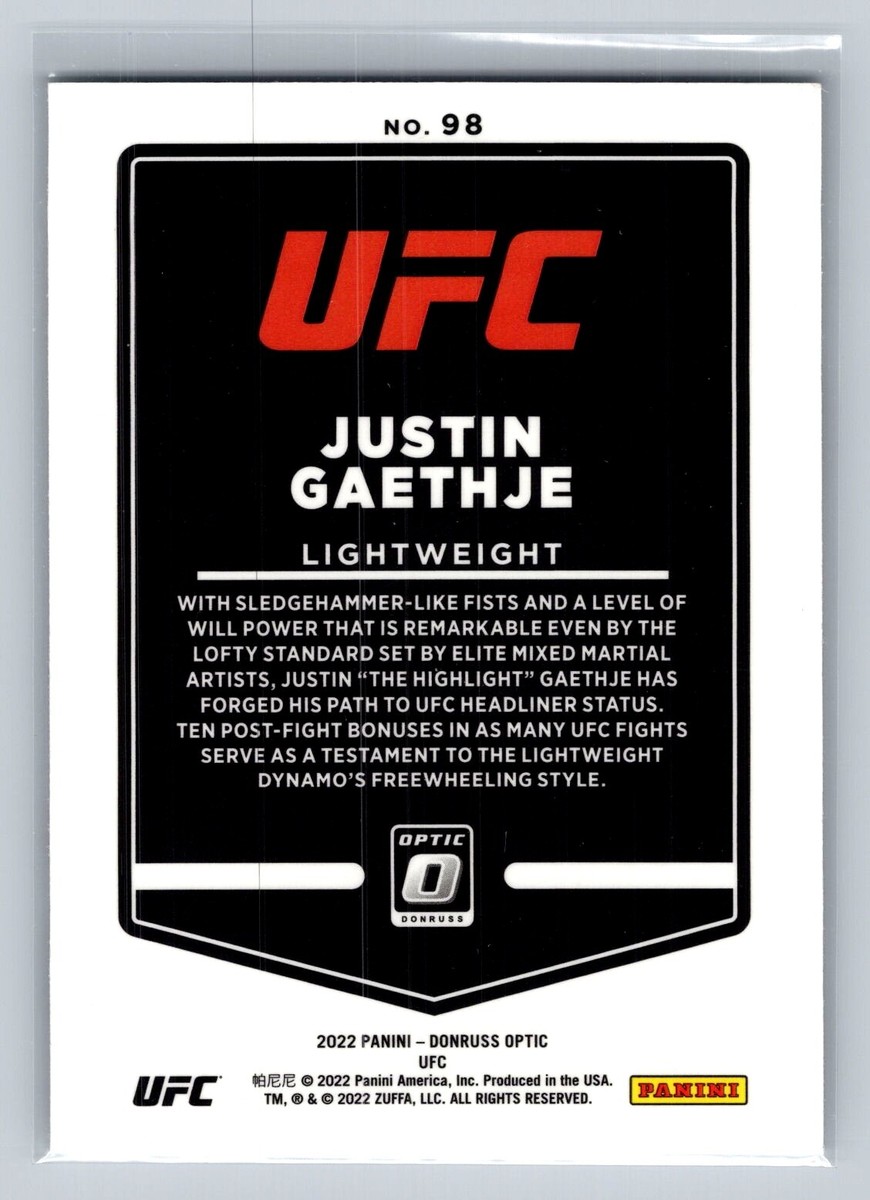 Justin Gaethje 2022 Panini Donruss Optic UFC #98 Base UFC | eBay