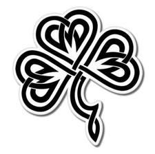 Shamrock Celtic Vinyl Sticker - SELECT SIZE