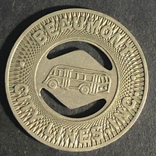 Beaumont City Lines Inc. G/F One Fare Brass Bus Token 22.7mm