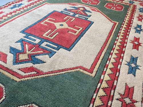 203 x 124cm Vintage Handmade Turkish Carpet Traditional Oriental Soft Wool Rug - Picture 4 of 24