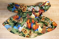 CHICKENS PUMPKINS SUNFLOWERS DRESS BONNET ROMPER for 14 " 16" CPK CABBAGE PATCH