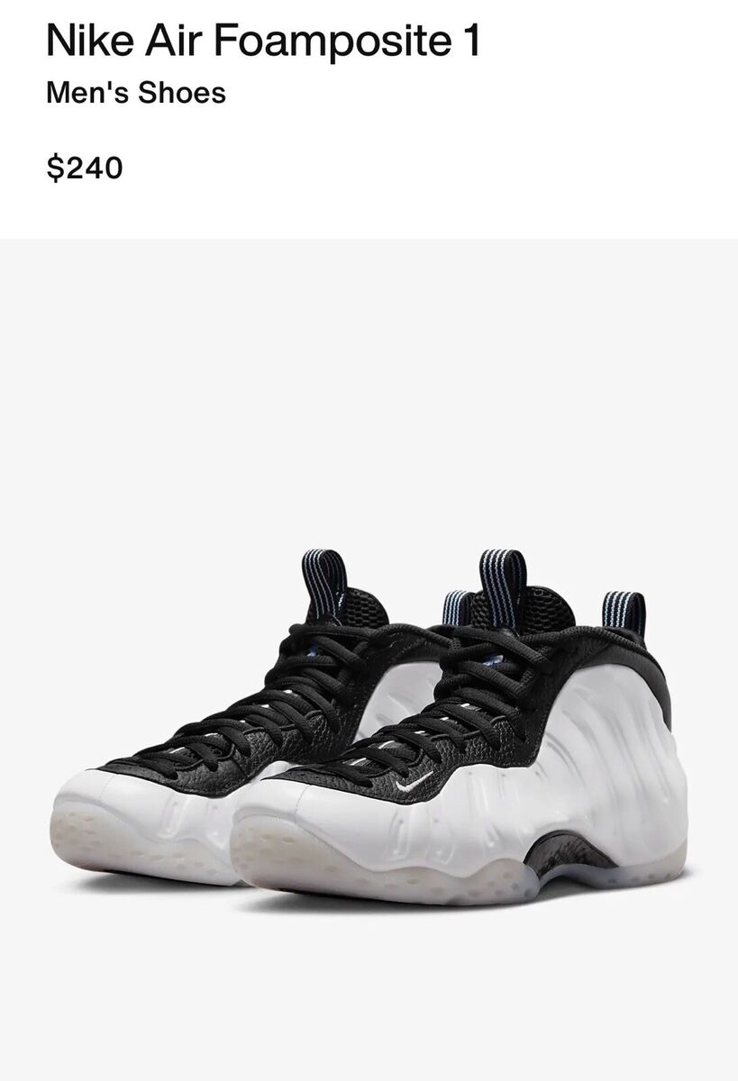 Size 5.5 - Nike Air Foamposite One PE White 2022 | eBay Size 5.5 - Nike Air Foamposite One PE White 2022 | eBay