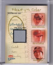 2003 FLEER PLATINUM MANNY RAMIREZ GAME-WORN JERSEY BOSTON RED SOX 285/400 0130