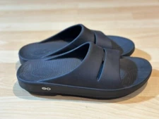 Oofos Ooahh Black Recovery Slide Sandals W 11 M 9 EU 42