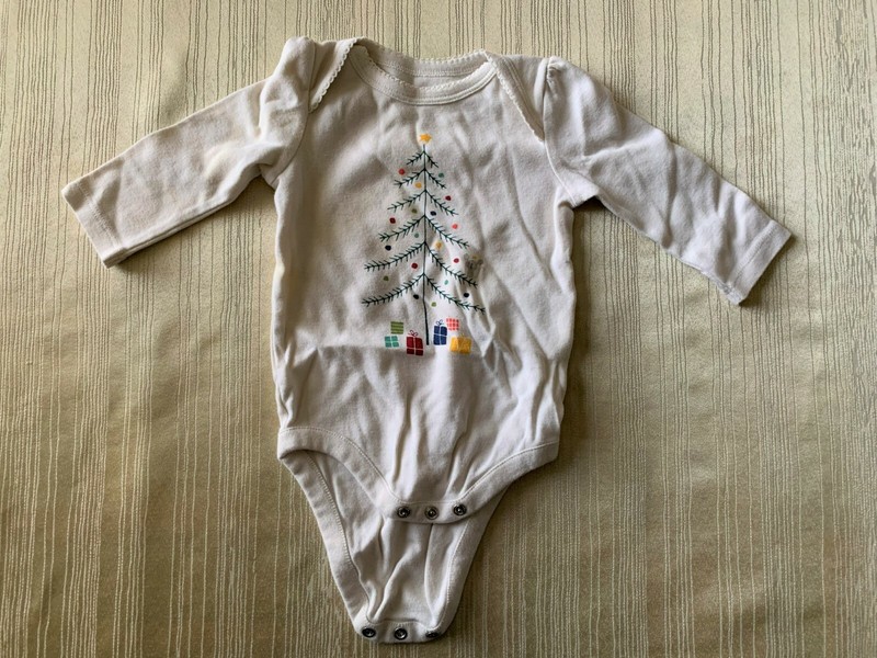 Baby One Piece Infant Christmas One Piece with Snaps by Baby Gap Size 3-6 Months