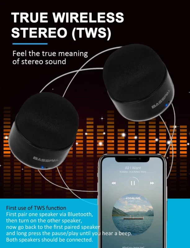 Basspal portable bluetooth speakers discount